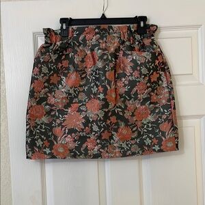 Molly Bracken Orange Green Bubble Mini Skirt